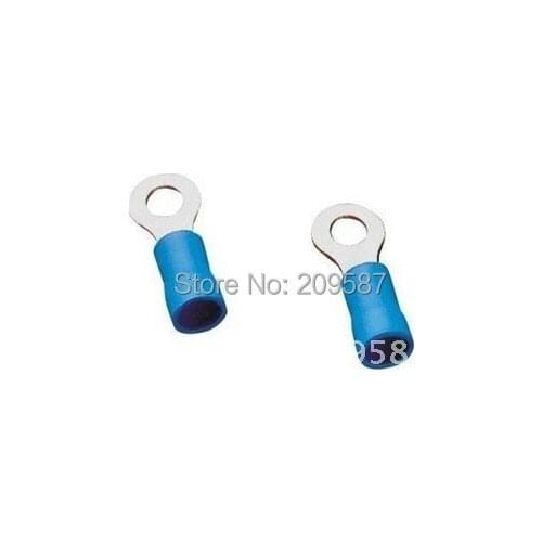 1000pcs Blue 16-14 AWG 1.5-2.5mm Insulated Ring Terminal Connector RVS2-4