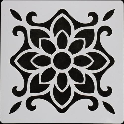 13*13 flower pvc Layering Stencils for DIY Scrapbooking/photo album Decorative Embossing DIY Paper Cards Crafts