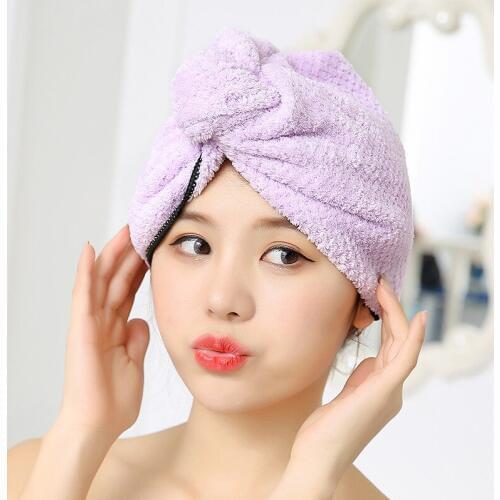 20x65cm Microfiber Hair Dry Cap Women Bathroom Super Absorbent Quick-drying Microfiber Bath Towel Salon Towel