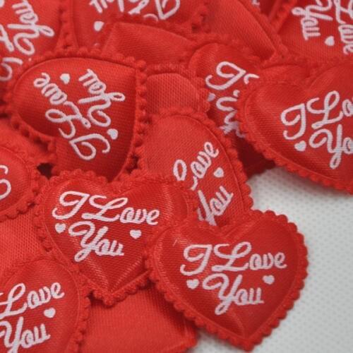 30 pcs Padded fabric heart sewing/Appliques/baby Lots A0129