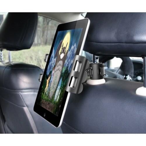 Car Tablet Phone Holder Seat Back Adjustable iPad Stand Car ipad Holder For Headrest 360 Rotation Mobile Phone Mount Holder