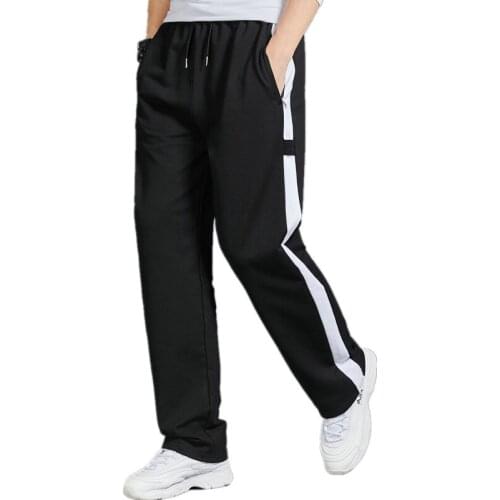 Fashion Casual Harem Pants Mens 2021 Spring Summer New Youth Sportswear Stripe Sports Loose Simple Straight Streetwear Trousers
