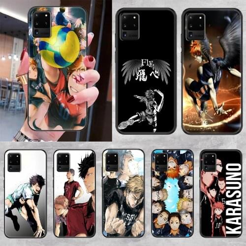 Haikyuu Hinata Kozume Oikawa Phone case For Samsung Galaxy Note 4 8 9 10 20 S8 S9 S10 S10E S20 Plus UITRA Ultra black pretty