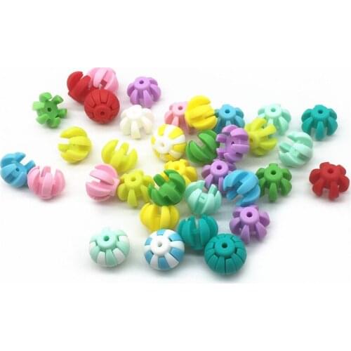 Chenkai 100pcs BPA Free Loose Silicone Chinese Lantern Beads DIY Baby Pacifier Teether Mommy Necklace Toy Gift Accessories