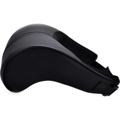 Black Soft Car Neck Rest Cushion Pillow Headrest Leather Memory Cotton Ergonomic Relieve Neck and Shoulder Muscle Car Headrest