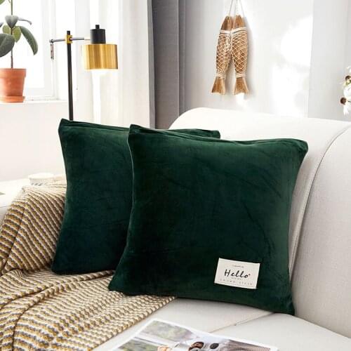 Decorative Velvet Pillowcase Throw Pillow Case Plush Pillow Cover kussensloop 45*45cm