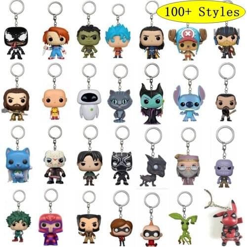 Funko Action Figure Stranger Things Game Of Thrones Venom Aquaman Toys Cute Keychain Collection Model Toys Iron Man Dolls