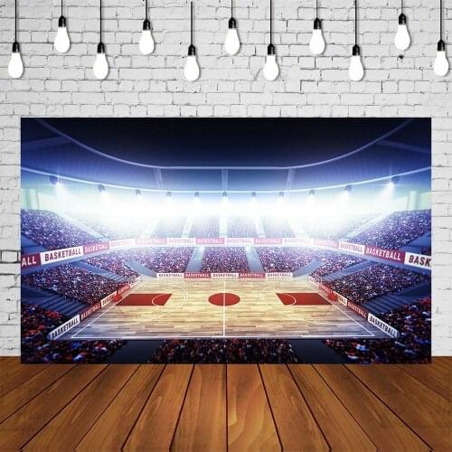 Basketball Court Backdrop Boys Sports Theme Birthday Party Banner Photography Background Baby Shower Photo Studio Mural Poster
