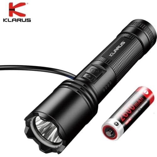 KLARUS A1 Tactical Flashlight USB Rechargeable Light max 1100 lumen beam throw 230 meter 4 working modes Torch 18650 li battery