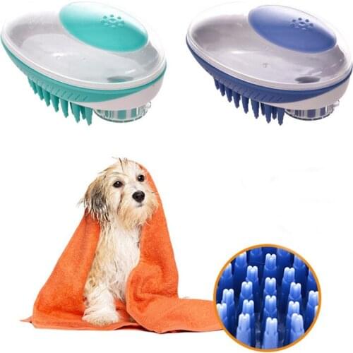 Cat Dog Bath Brush Comb Soft Silicone SPA Shampoo Massage Brush Shower Hair Removal Comb For Dogs Cats Cleaning Grooming Tool