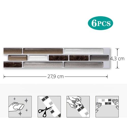 EasyTiles Home Decorations Merchandise Store Decorative Wall Tiles Pantry Anti-Cheap Oblong Tiles Peel And Stick DIY Wallpaper