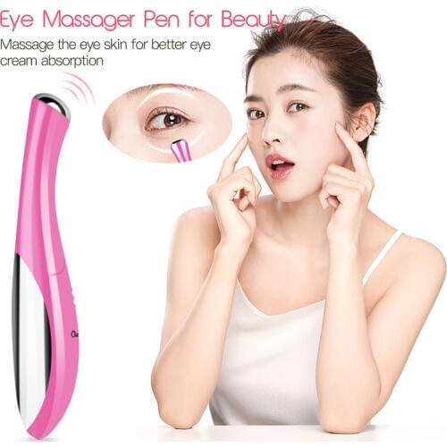 Mini Eye Massage Device Pen Electric Eye Massager Vibration Thin Face Magic Stick Anti Bag Pouch Wrinkle Facial Beauty Machine50