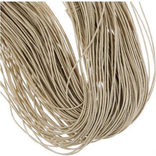 Fashion Accessories Beige 10 Meters Waxed Cotton Cord String Strap Thread 1 MM