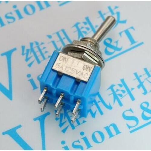 MTS-202 Toggle switch. 6 PIN 2 files. Rocker switch.50pcs