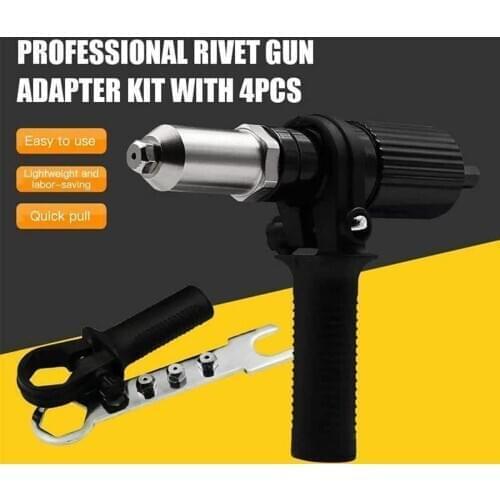 Professional RivetS Adapter Kit with 4Pcs Different Matching Nozzle Bolts dropshipping wholesale fast shipping Free shipping