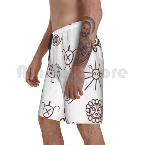 Set Of Taino Puerto Rico Brown Beach Shorts Men Beach Pants Swim Trunks Puerto Rico Taino Taino Puerto Rico Tainos
