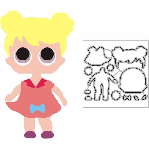 New Girl Dress Bow Craft Embossing Mold 2021 Metal Cutting Dies for DIY Decorative Scrapbooking Album and Card Making No Stamps