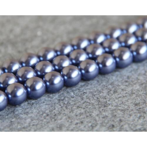 New Hot sale 10mm Light Purple Shell Glass Round beads DIY women loose beads 15inch 2pc/lot Jewelry making design wholesale