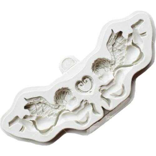 A Pair Of Angel Shape Fondant Cake Baking Molds,Moule Silicone,Cake Decorating Tools Pastry Tools Kitchen Accessories SQ16351