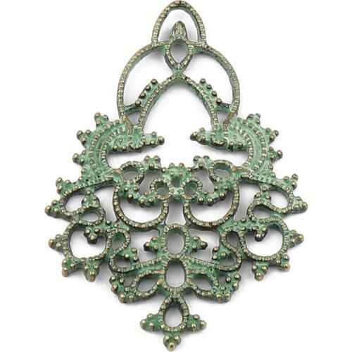 DoreenBeads Bohemian Zinc Based Alloy Patina Connectors Irregular Antique Bronze Color DIY Making Jewelry 43mm x 30mm, 10 PCs