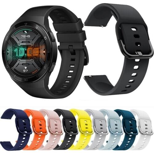 20mm 22mm Watch Band for Huawei observation GT 2 GT honor Guardian GT 2 GT magic watch 2 42mm 46mm silicone wriststrap bracelet