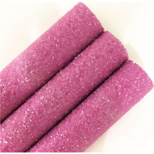 Rose Gradual Chunky Glitter Vinyl Fabric Sheet Felt Backing Synthetic Leather Faux Vinil for Bows Earrings DIY A4 SIZE 6S123D