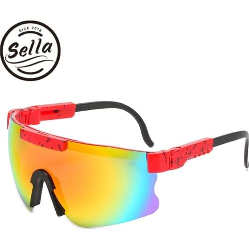 Sella 2021 New Polarized Sunglasses Cycling Sports Sunglasses Anti-UV Driving Mirror Coating Men Women Reflective Glasses