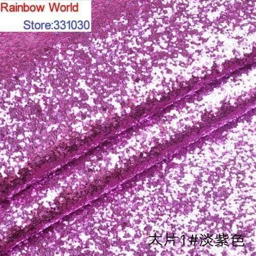 1#light purple Thick Shiny Vinilic Sequin PU Leather fabric with paillette for DIY wedding decotate KTV hotel Garment(100*138cm)