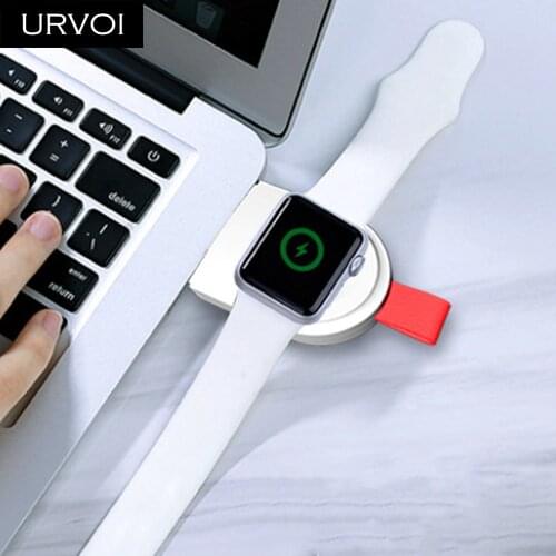 URVOI Charger for Apple Watch series 5 4 3 2 1 Portable Wireless holder charging handy Magnetic stand 2w input USB plug repair