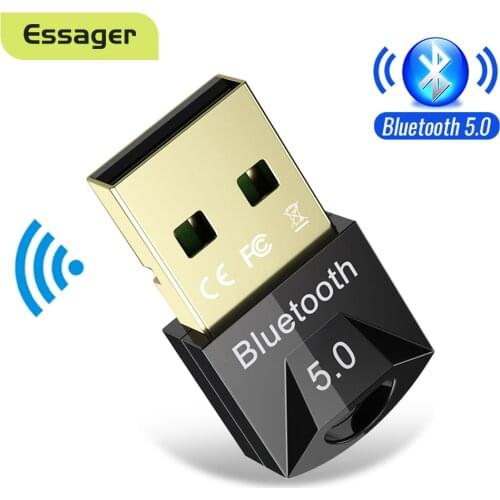 Essager USB Bluetooth 5.0 Adapter Dongle Bluetooth Music Audio Receiver Transmitter For Computer PC PS4 Speaker Wireless Mouse