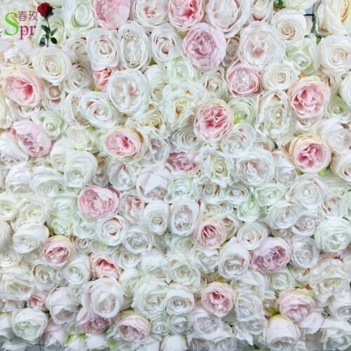 SPR light pink 3D higher wedding flower wall stage backdrop decorative wholesale artificial flower table centerpiece