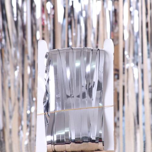 1*1mCurtain Fringe Tinsel Curtain Birthday Party Wedding Anniversary Decor Photography Background Xmas New Year Party Backdrops