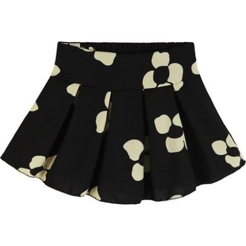 2016 New Winter Womens Square Grid Polka Pleated High Waist Short Skirts felmae Flower Skirt Women Clothing