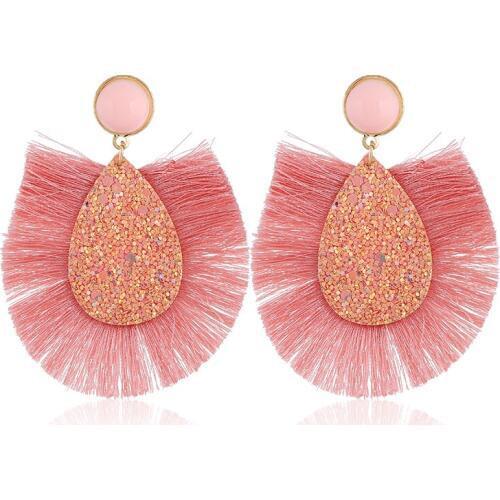 New Hot Water Drop Statement Earrings For Women Fashion Jewelry Accessories Big Yarn Tassel Dangle Earrings Pendientes AE533