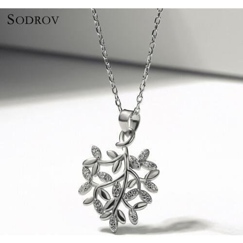 925 Sterling Hot Silver Unique Leaves Pattern Brief Pendant Necklaces for Women Charming Fine Jewelry joyas de plata 925 N007