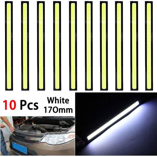 1/10PCS Universal Waterproof Daytime Running lights COB Fog Lamp Car Styling Led Day light DRL Lamp 17cm