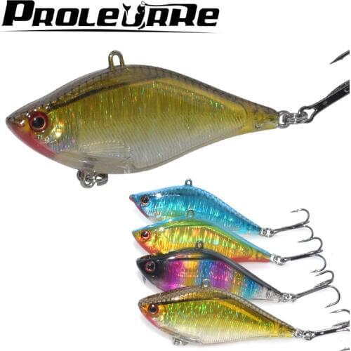 1Pcs 6cm 14g Laser VIB Hard Baits Winter sinking Fishing Lure Artificial Bass Lures Good Crankbait Wobbler Fishing tackle Pro450