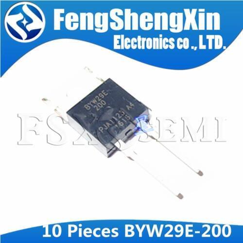 10pcs BYW29-200 TO220-2 BYW29E-200 BYW29 TO-220 BYW29-200G Rectifier diodes