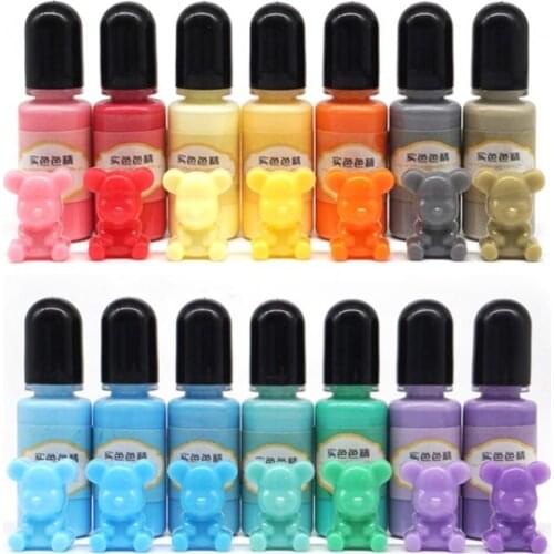 14 Colors Crystal Epoxy Pigment UV Resin Dye DIY Jewelry Art Crafts Colorant Set X4YA