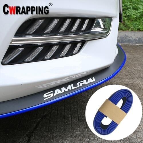 2.5M Car Front Lip Bumper Skirts Anti Scratch Car Sticker Body Kit Spoiler Bumpers Rubber Auto Protector Strip Decoration
