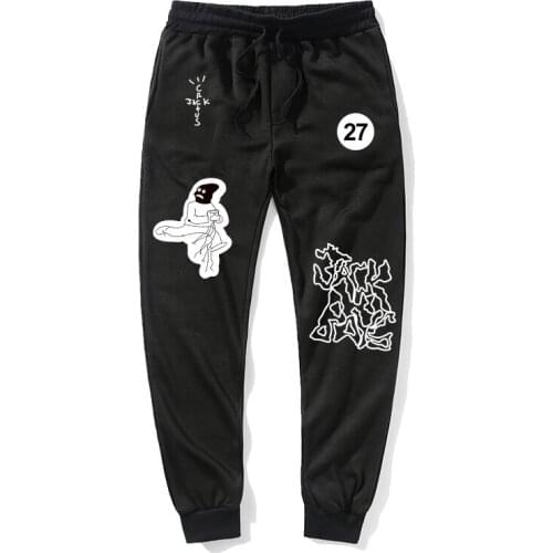 2020Quality Fleece trousers TRAVIS SCOTT ASTROWORLD Letter Printed Women Men Jogging Pants Hip hop Streetwear Men SweatpantS