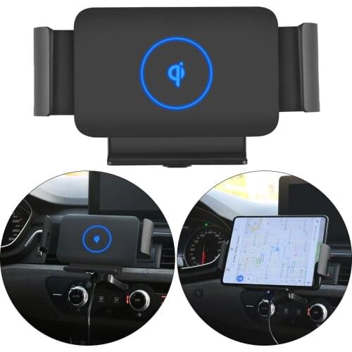 Qi Wireless Car Charger Car Mount Phone Holder Auto Clamping for Most Phones Driving Air Vent Windshield XR/XS/X/8 Series Trips