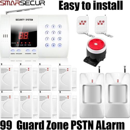 Smarsecur Q99 Wireless Personal Defense Safe PIR Home house Security PSTN Alarm Burglar Voice System Auto Dial Dialing