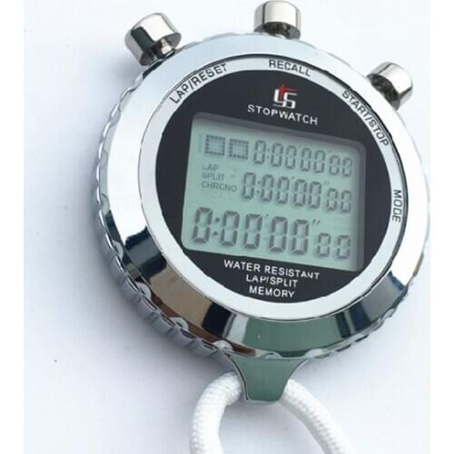 Silent Stopwatch Countdown Timer 1/100s Accuracy Large Display Memory Alarm E7CB