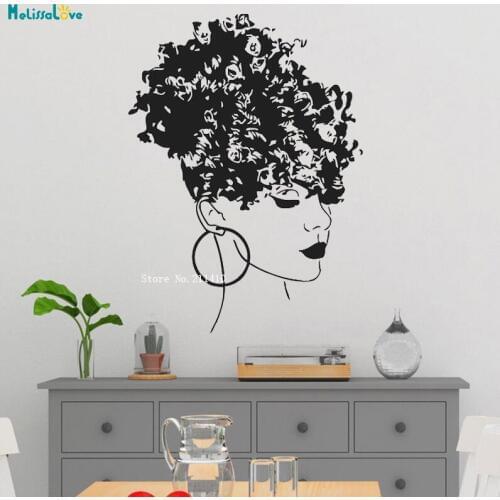 Noble Temperament Girl Wall Sticker Beauty Salon Decor Make People Think Removable Sex Art Decals Vinyl YT4498