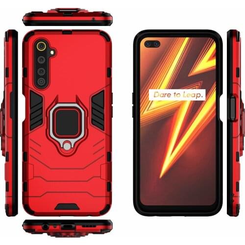 Phone Holder Finger Ring Case For OPPO Realme 6 Pro Magnetic Armor Cover For OPPO Realme 6 RMX200 Realme6 6pro RMX2061 RMX2063