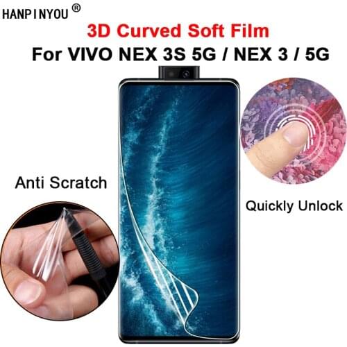 For VIVO NEX 3S 3 / 5G 3D Curved Surface Clear Soft PET Full Cover Film Quickly Unlock Screen Protector (Not Tempered Glass)
