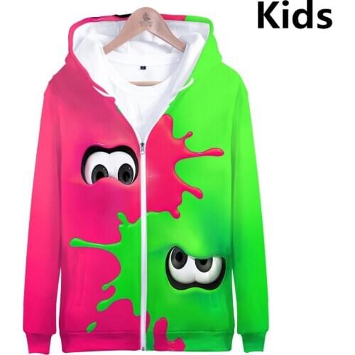 3 to 14 years kids Hoodies Shooting Game Splatoon 3d Print Hoodie Sweatshirt boys girls long sleeve Jacket coat children clothes