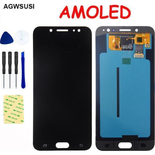 AMOLED LCD For SAMSUNG Galaxy C8 C7100 C710F LCD Display Screen Module Touch Screen Digitizer Glass Sensor Assembly Replacement