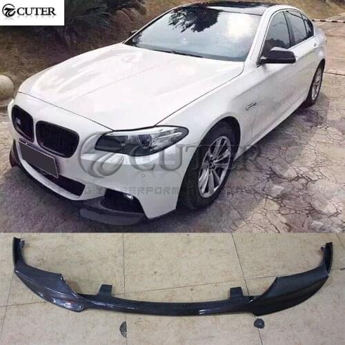 For BMW F10 5 series 525i 530i M5 M-TECH Bumper Carbon Fiber front bumper lip Spoiler car body kit 10-17